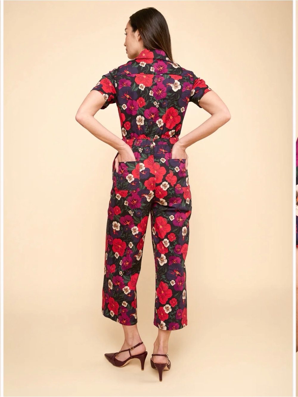 Mixed by Nasrin Quincy Jumpsuit in Pansy print - SO CUTE!! - Picture 4 of 7